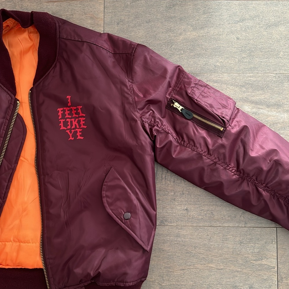 Yeezy ‘I Feel Like Pablo’ Burgundy Bomber Jacker